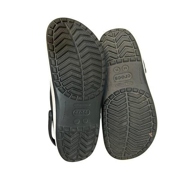 CROCS Crocband Clogs Black/White Men's Sz 11 - Picture 5 of 5